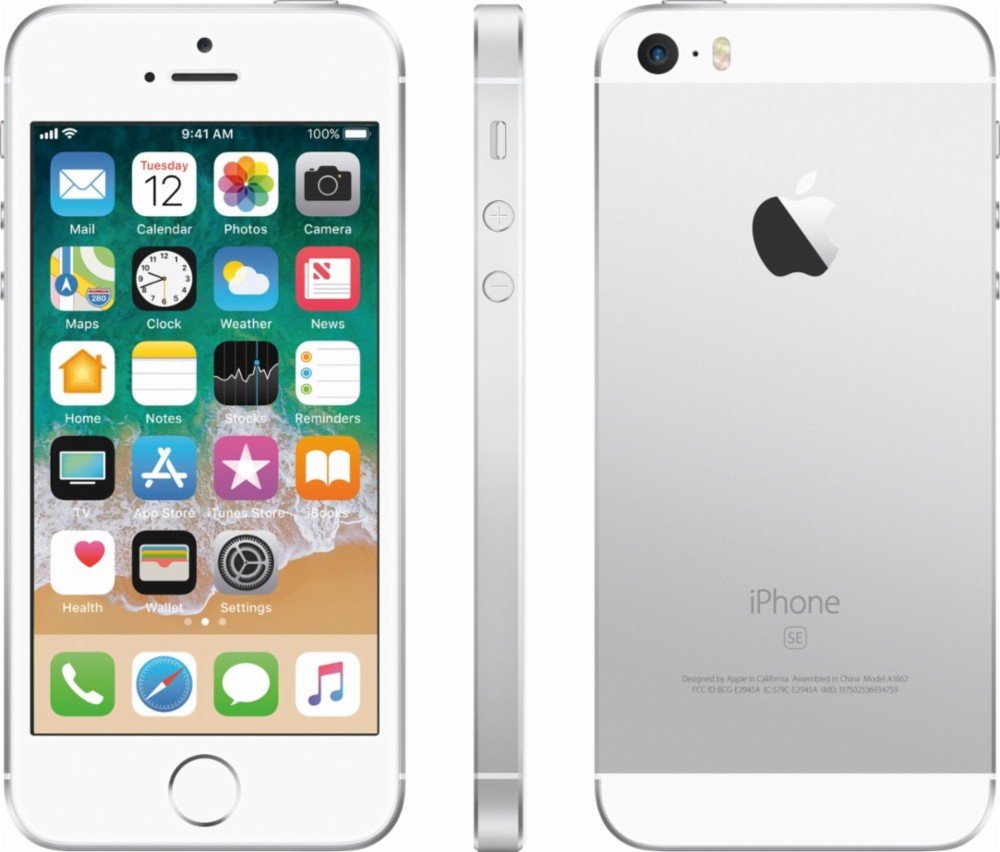 Apple iPhone SE シルバー Apple iPhone SE 128 GB Factory Unlocked, Silver (Renewed) : Amazon